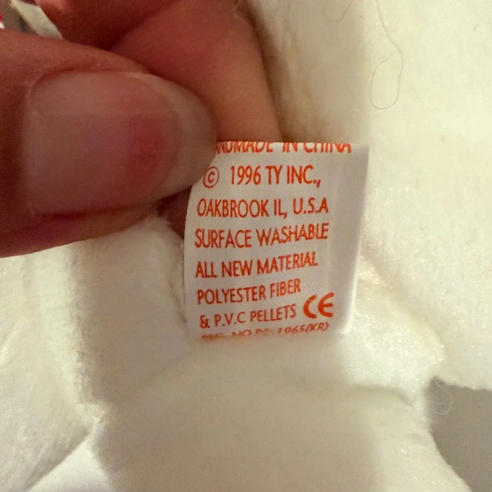 Ty Beanie Babies Libearty the Bear 1996 Set of 2 White American Flag Plush 4057